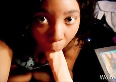 Getting A Facial With Big White Cock