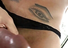 Tanned latina redhead shemale Jessy Dubai in a hardcore assfucking