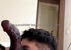 Asian boy fucked by a big black cock