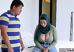 Latina Hijab Maid Rough Two Boss Threesome Double Penetration