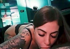 Brunette whore hardcore pov action