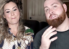 Blonde wife roleplay leads to handjob and deep throat after Viagra confusion