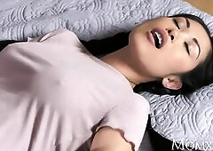 MAMMA Ebony and Oriental babysitters bang large bazookas blond mother i'd like to fuck in lesbo three-some