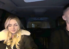 This pretty girl has no money to pay for a taxi but has deep throat and wet puffy pussy