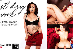 Aaliyah Hadid In First Day Of Work