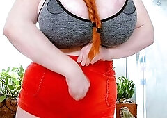 Big boobs milf masturbates with her dildo