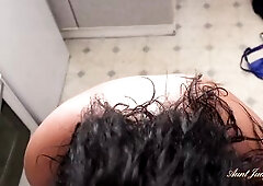 Large-Butt Spanish mother I'd like to fuck Montse Swinger shows off her LARGE MOIST BOOTY in the kitchen, then SUCKS YOUR PENIS until u cum in he