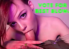 Saftig Blowjob Fra En Sknhed, Cum P Hendes Ansigt, Og Hun Slikkede Alt Op M...