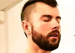 Latino muscled guy in a foreplay