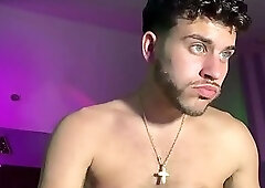 Hairy Guy Stroking His Mushroom Dick