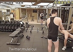 ENGSUB - Chinese boy jerk off in public and get fucked by stranger