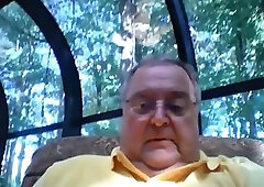 Grandpa show on webcam