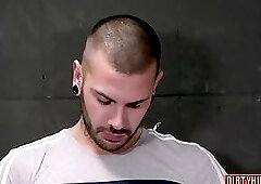 Muscle gay spanking and cumshot