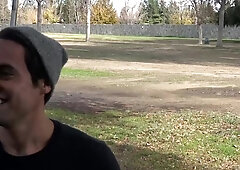 Str8Chaser: Trimmed Randy Dixon handjob & Paul Wagner outdoors