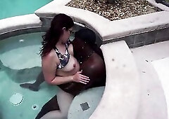 Concupiscent White Wife Has No Problem Screwing the Pool Man, as Lengthy as That guy's Ebony BBC