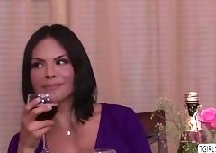 Brunette shemale Ts Foxxy seduces hot Roman Todd and gets anal fucked