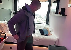 picking up a stranger in the motel lobby