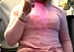 Smoking upskirt crossdresser Holly