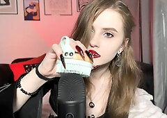 Late-night chill with emo babe controlled by a witch