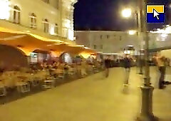 Cool dancing & stripping in the center of the town