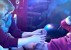 Stepmom Shawna Panofka helps her horny stepson with his bandage and gives a special massage