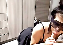 Tranny wifey in night lingerie anal and intense oral