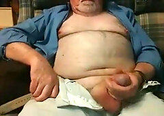 Hairy Grandpa Bear Fondling His Cock 2