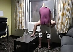 Preggy Sex with Door and Window Open at Hotel