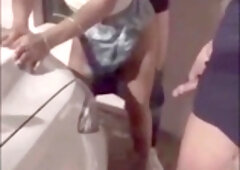 Wild dogging adventure with two strangers on a naughty street while the spouse films