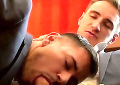 Hunk enjoys being comforted with kisses while taking dick