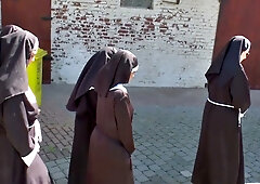 Mature lovers spill secrets outdoors — nun roleplay, raw anal, and cumshot endings