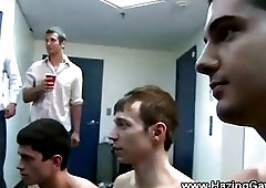 Dudes getting hazed in the showers