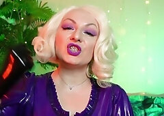 JOI stroke instruction and CEI cum drinking instructions- pin up latex mother I'd like to fuck indecent talk roleplay