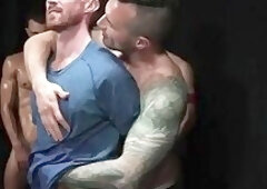 Stable Master Binds Twink for Breeding by Horny Stallions