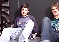 Alex West and Woody Steel watching porn - Street Trade Studios