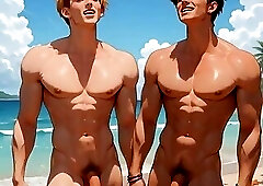 at the beach (AI)