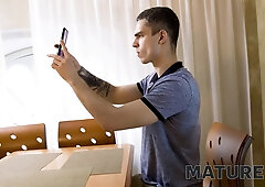 Mature4k. oral by step-mom anticipates pussy-drilling for her stepson