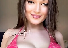 Chubby Brunette Big Boobs Dildo Masturbation