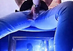 Jack with mirror balls, a luscious bulge with cock reveal and a mysterious helping hand