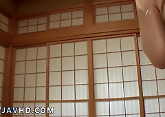 Dirty Japanese whore, Nao Mizuki, gives an awesomely wild HJ in advance to a pervy - uncensored XXX JAV!