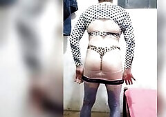 wearing my wife's gym clothing