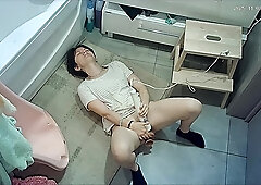 Our mom caught on bathroom