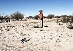 Bitch in costume disrobes undressed in heels and anal plug in public very hawt enjoys it