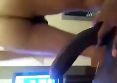 A lovely yam-sized dark-hued bone in a milky backside