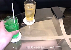 Japanese housewife bound with leather straps squirts repeatedly during creampie session