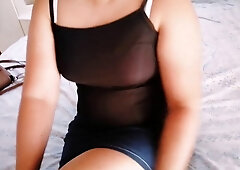 Crazy wife gets fucked and covered in cum on her big hairy pussy