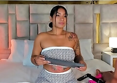 Big boobs milf masturbates with her dildo