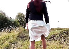 transsexual drubbing, public posed and outdoor spunk flow at home