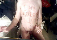 bi-atch marionette revealed: bodywritting, anal, humilliated