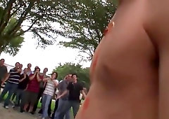 Handsome teen hazed and dildo fucked